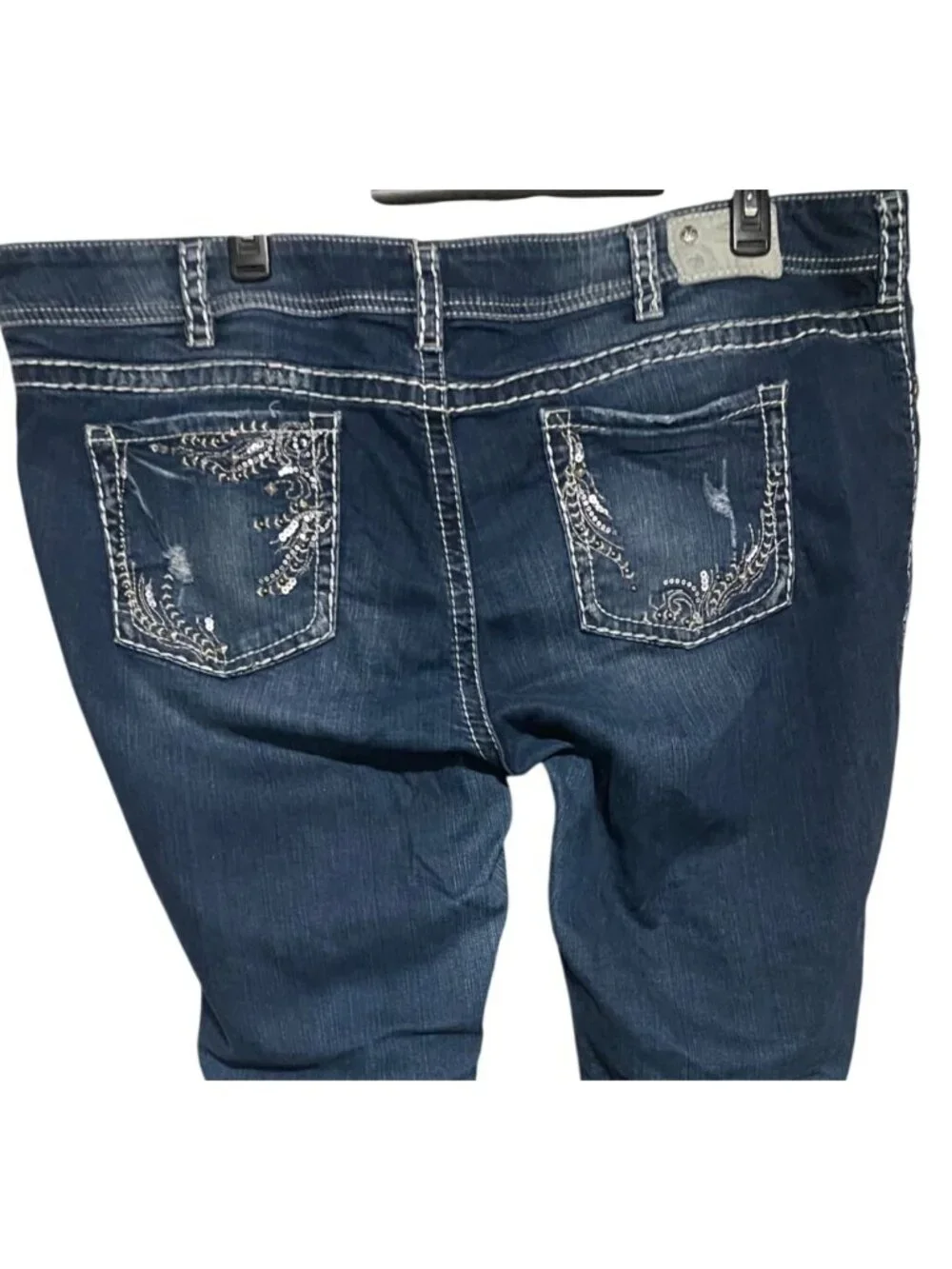Silver Jeans Suki Bootcut Womens Plus Size 26 Embroidered Embellished Western